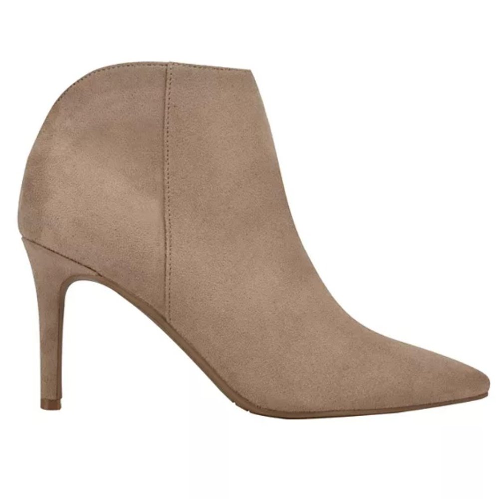 Nine West Taupe Finny High Heel Ankle Boots 8.5